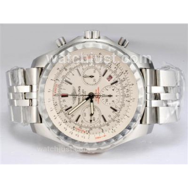 Breitling for Bentley Motors T Chronograph Swiss Valjoux 7750 Movement with White Dial New Version