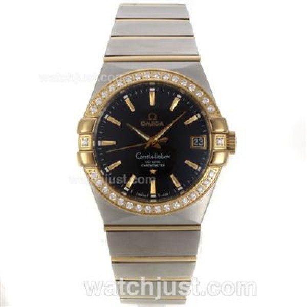 Best Quality Omega Constellation Replica Watches With Black Dials For Men