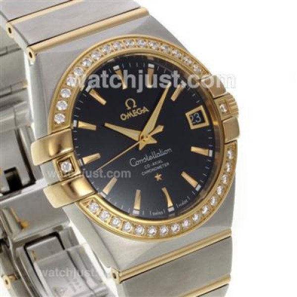 Best Quality Omega Constellation Replica Watches With Black Dials For Men