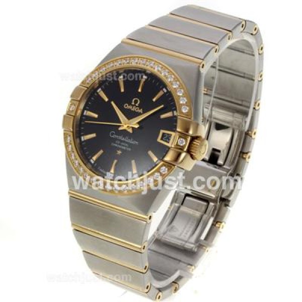 Best Quality Omega Constellation Replica Watches With Black Dials For Men