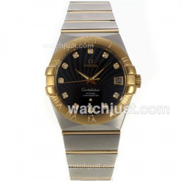 AAA Quality Omega Constellation Fake Watches With Black Dials For Men