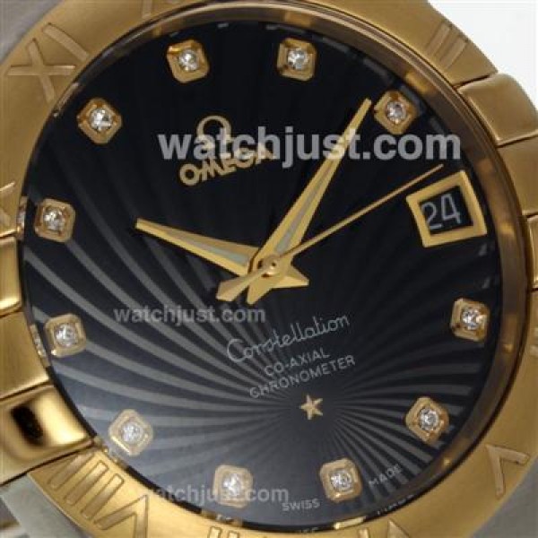 AAA Quality Omega Constellation Fake Watches With Black Dials For Men