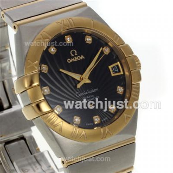 AAA Quality Omega Constellation Fake Watches With Black Dials For Men