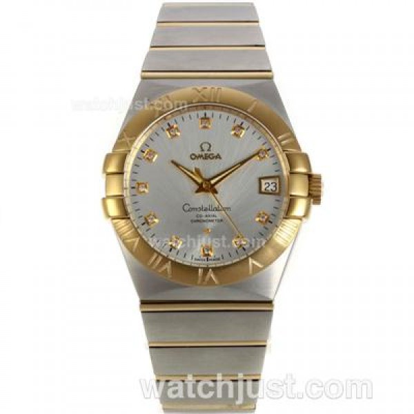 UK Luxury Omega Constellation Replica Watches With White Dials For Men