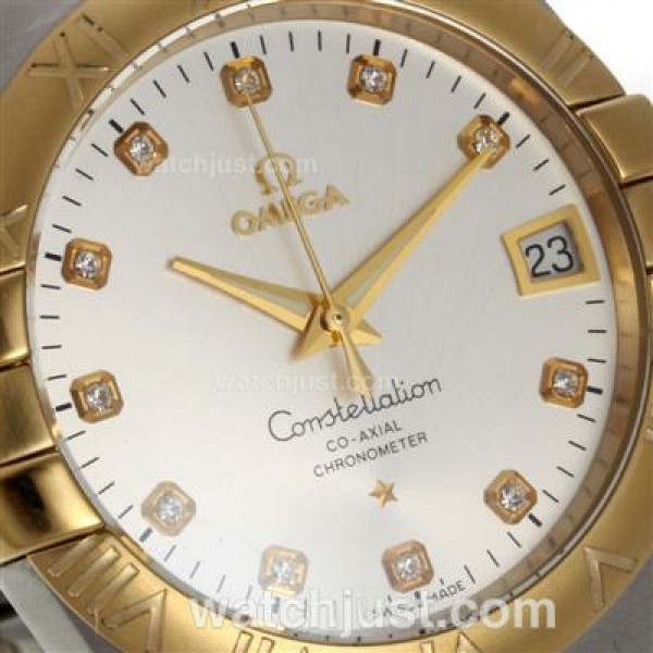UK Luxury Omega Constellation Replica Watches With White Dials For Men