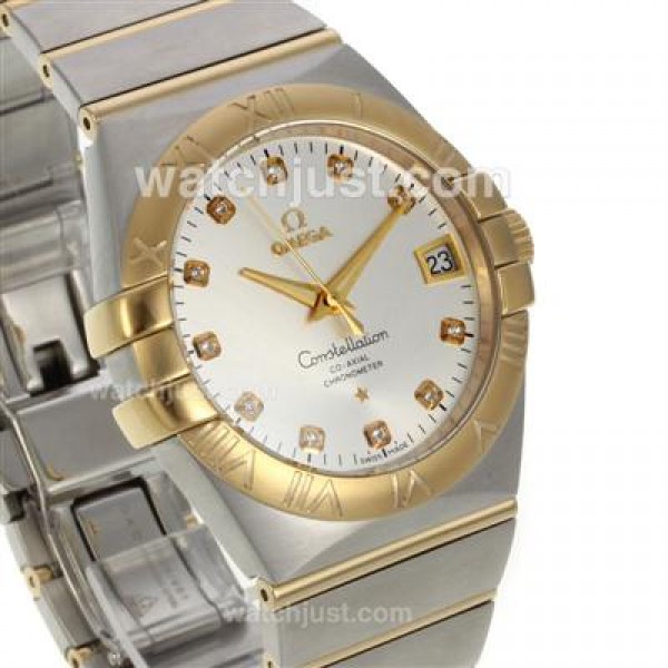 UK Luxury Omega Constellation Replica Watches With White Dials For Men