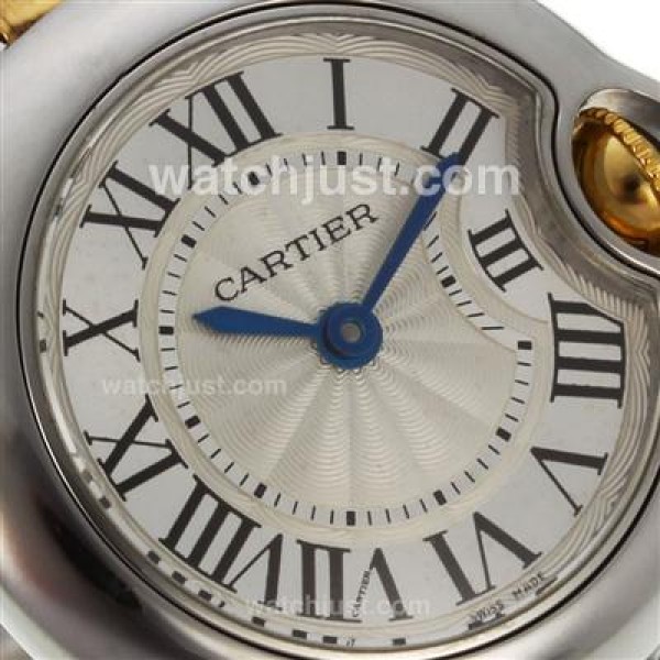 Cartier Ballon bleu de Cartier Swiss ETA Quartz Movement Two Tone with White Dial-Sapphire Glass-Lady Size