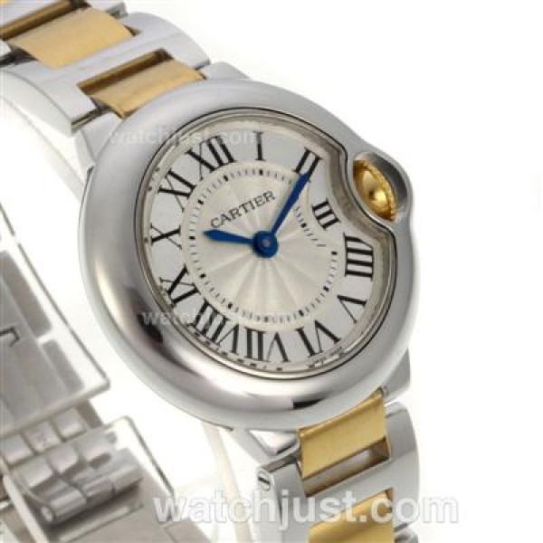 Cartier Ballon bleu de Cartier Swiss ETA Quartz Movement Two Tone with White Dial-Sapphire Glass-Lady Size