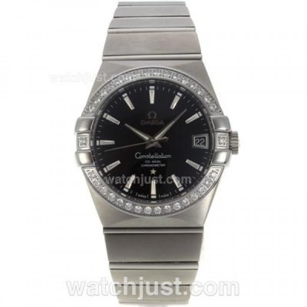Best 1:1 Omega Constellation Replica Watches With Black Dials For Sale