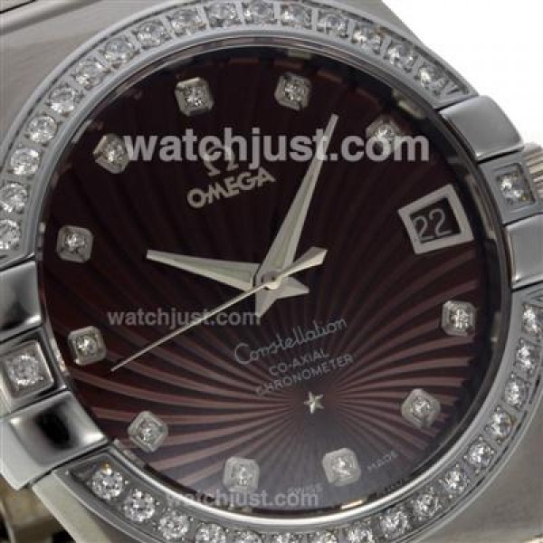 Best 1:1 Omega Constellation Fake Watches With Brown Dials For Men