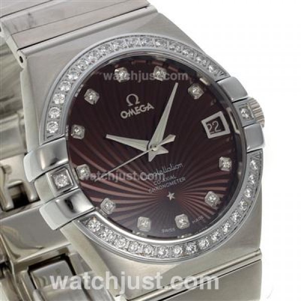 Best 1:1 Omega Constellation Fake Watches With Brown Dials For Men