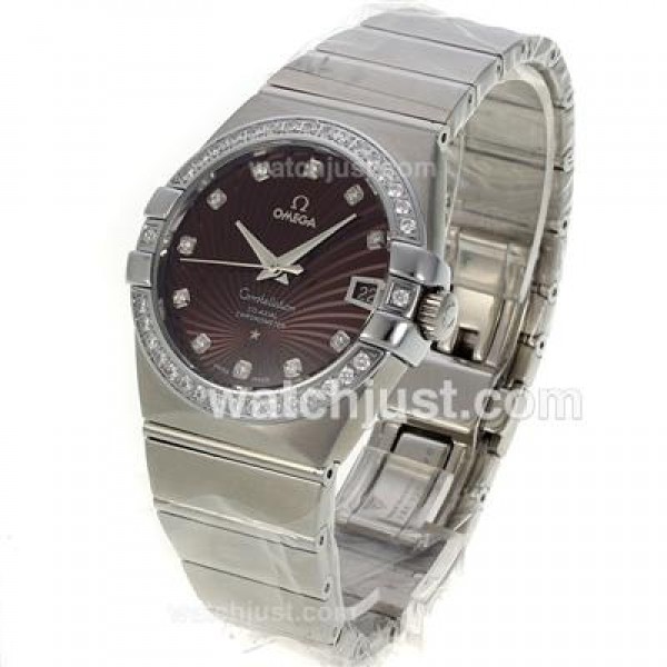 Best 1:1 Omega Constellation Fake Watches With Brown Dials For Men