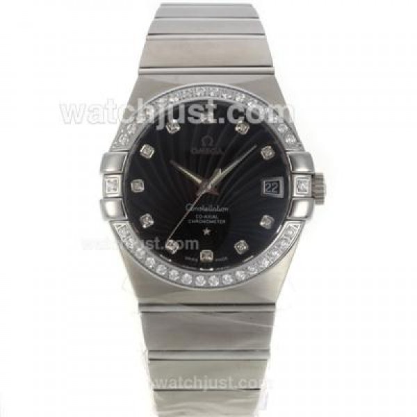 AAA Quality Omega Constellation Replica Watches With Black Dials For Men
