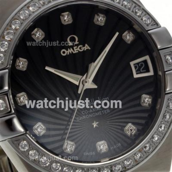 AAA Quality Omega Constellation Replica Watches With Black Dials For Men