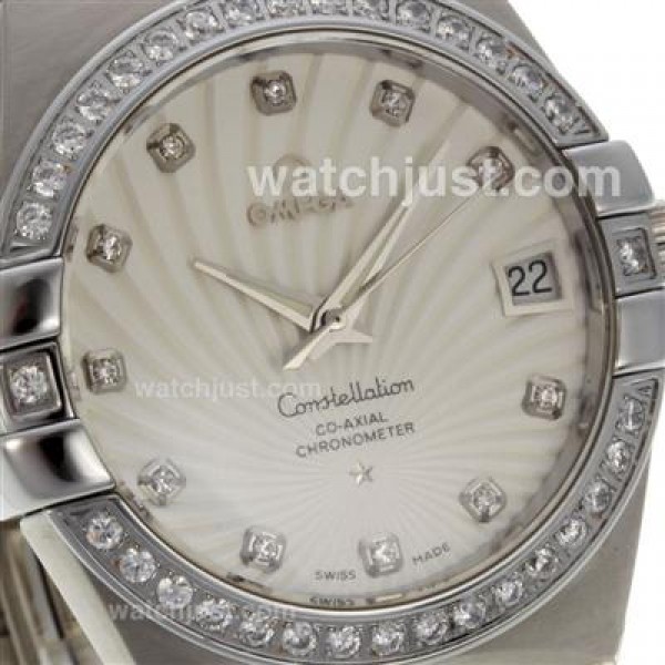 AAA Quality Omega Constellation Fake Watches With White Dials For Women