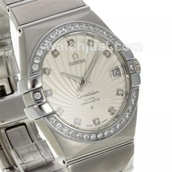 AAA Quality Omega Constellation Fake Watches With White Dials For Women