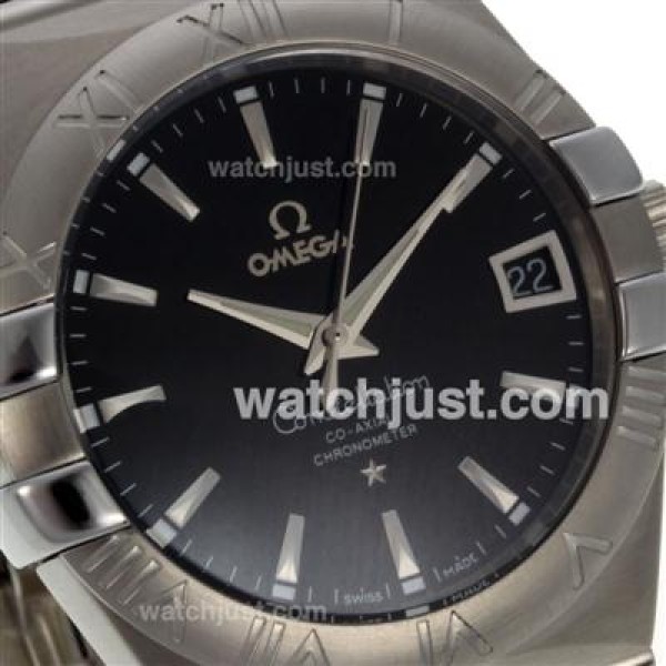 UK Top Quality Omega Constellation Replica Watches With Black Dials For Men