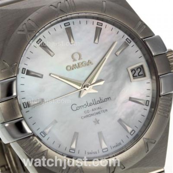 UK Best 1:1 Replica Omega Constellation With Mother-Of-Pearl Dials Stainless Steel Cases For Men