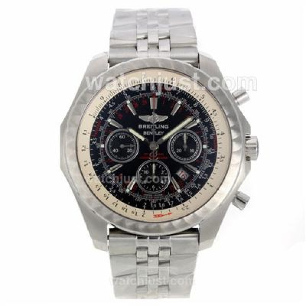 Breitling for Bentley Motors T Chronograph Swiss Valjoux 7750 Movement New Version with Black Dial