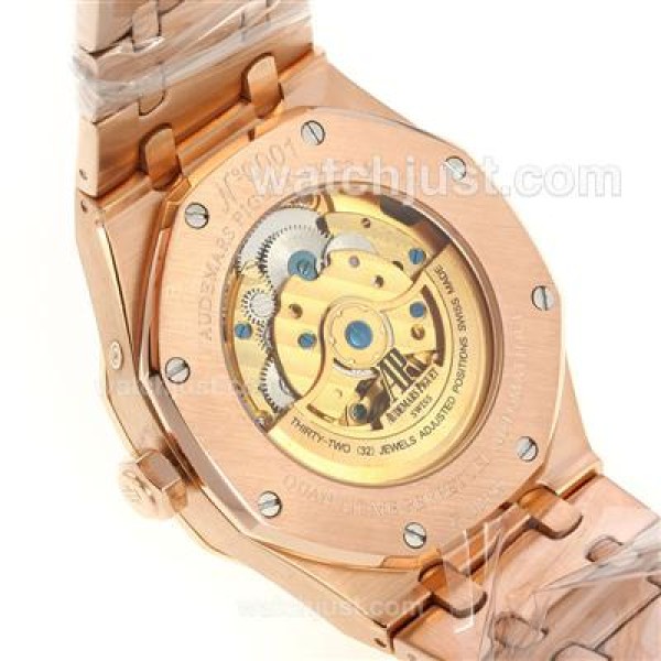 Audemars Piguet Jules Audemars Working Power Reserve Automatic Full Rose Gold with Black Dial-18 Plated Gold Movement