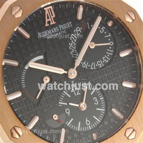 Audemars Piguet Jules Audemars Working Power Reserve Automatic Full Rose Gold with Black Dial-18 Plated Gold Movement