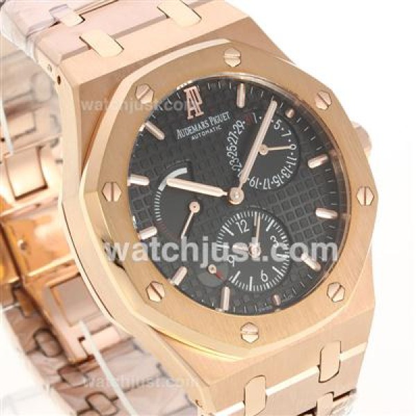 Audemars Piguet Jules Audemars Working Power Reserve Automatic Full Rose Gold with Black Dial-18 Plated Gold Movement