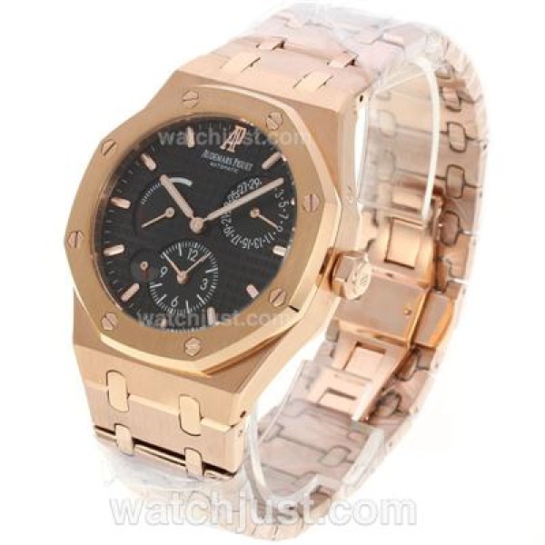 Audemars Piguet Jules Audemars Working Power Reserve Automatic Full Rose Gold with Black Dial-18 Plated Gold Movement