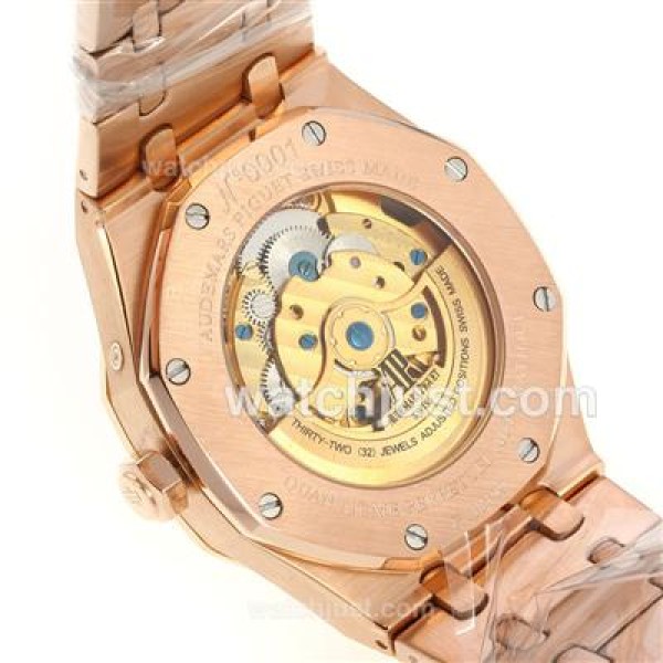 Audemars Piguet Jules Audemars Working Power Reserve Automatic Full Rose Gold with White Dial-18 Plated Gold Movement