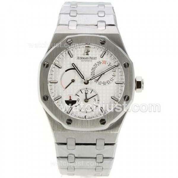 Audemars Piguet Jules Audemars Working Power Reserve Automatic with White Dial S/S-18 Plated Gold Movement