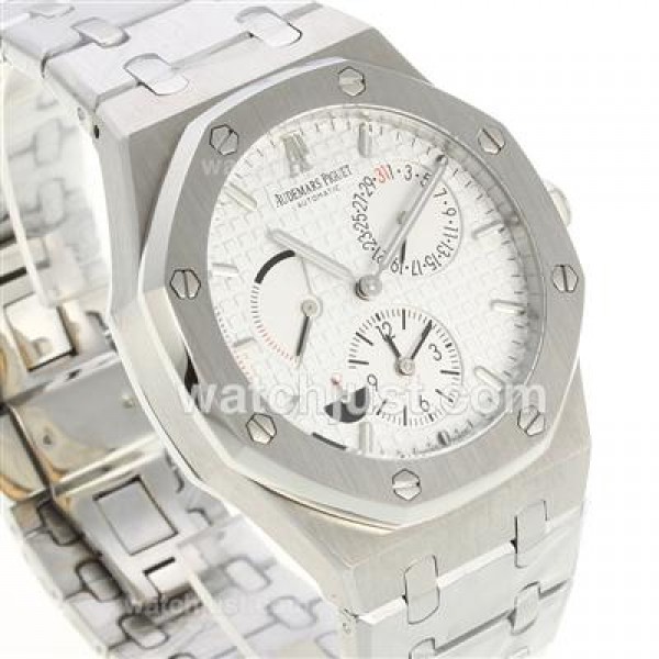 Audemars Piguet Jules Audemars Working Power Reserve Automatic with White Dial S/S-18 Plated Gold Movement