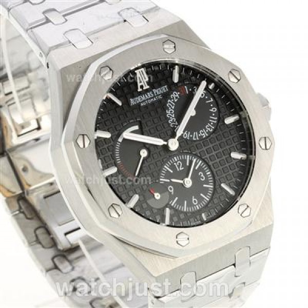 Audemars Piguet Jules Audemars Working Power Reserve Automatic with Black Dial S/S-18 Plated Gold Movement