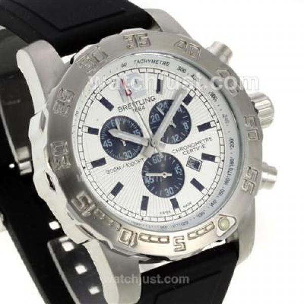 Breitling Colt Working Chronograph with White Dial-Rubber Strap