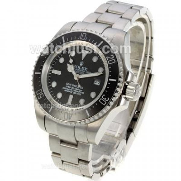 Best Quality Rolex Sea-Dweller Fake Watches With Black Dials For Men