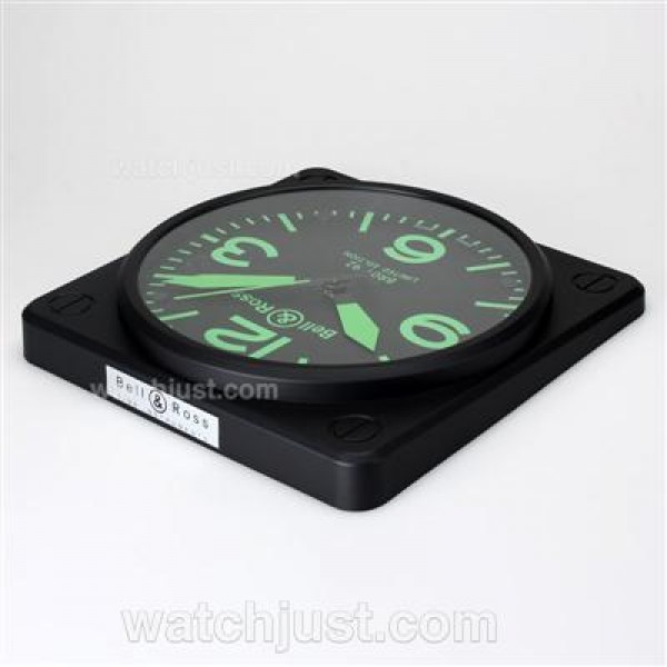 Bell & Ross BR01-92 Wall Clock with Green Markers