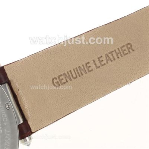 Cartier Panthere de Cartier Diamond Bezel with White MOP Dial-Leather Strap