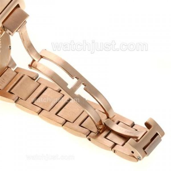 Cartier Ballon bleu de Cartier Full Rose Gold with White Dial-Sapphire Glass-Medium Size