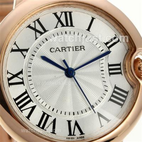 Cartier Ballon bleu de Cartier Full Rose Gold with White Dial-Sapphire Glass-Medium Size
