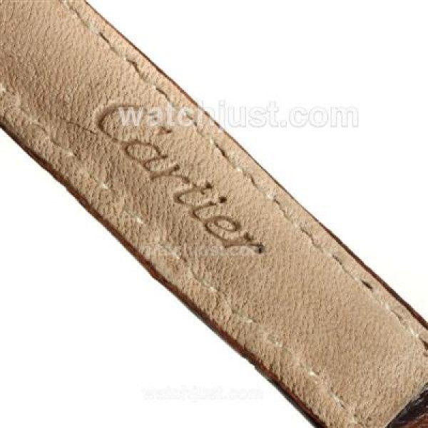 Cartier Ballon bleu de Cartier with White Dial-Leather Strap-Lady Size