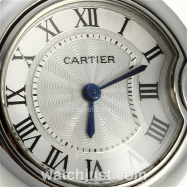 Cartier Ballon bleu de Cartier with White Dial-Leather Strap-Lady Size