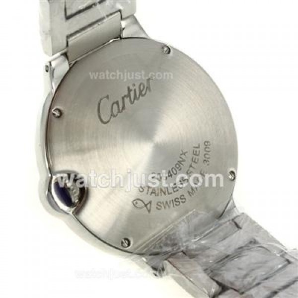 Cartier Ballon bleu de Cartier White Dial with Sapphire Glass S/S-Medium Size