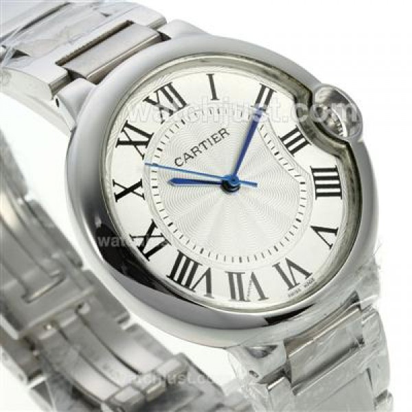 Cartier Ballon bleu de Cartier White Dial with Sapphire Glass S/S-Medium Size