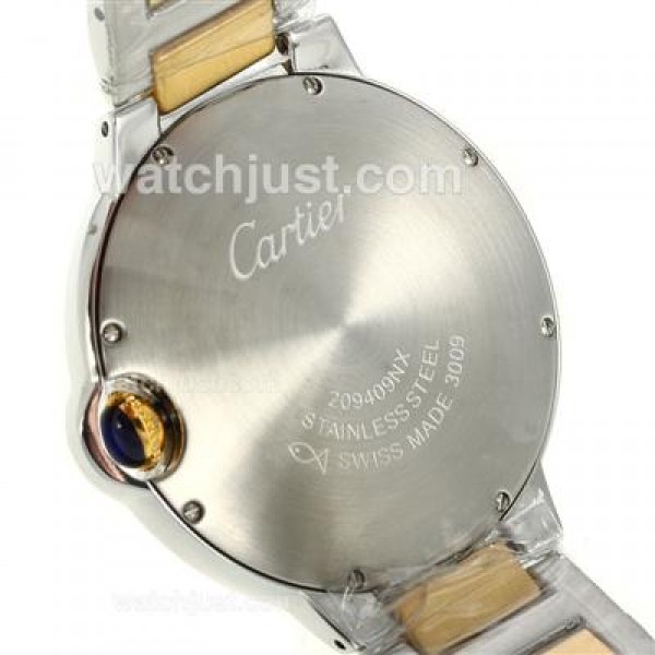 Cartier Ballon bleu de Cartier Two Tone with White Dial-Sapphire Glass-Medium Size