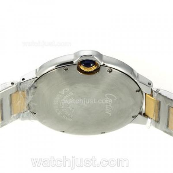 Cartier Ballon bleu de Cartier Two Tone with White Dial-Sapphire Glass-Medium Size