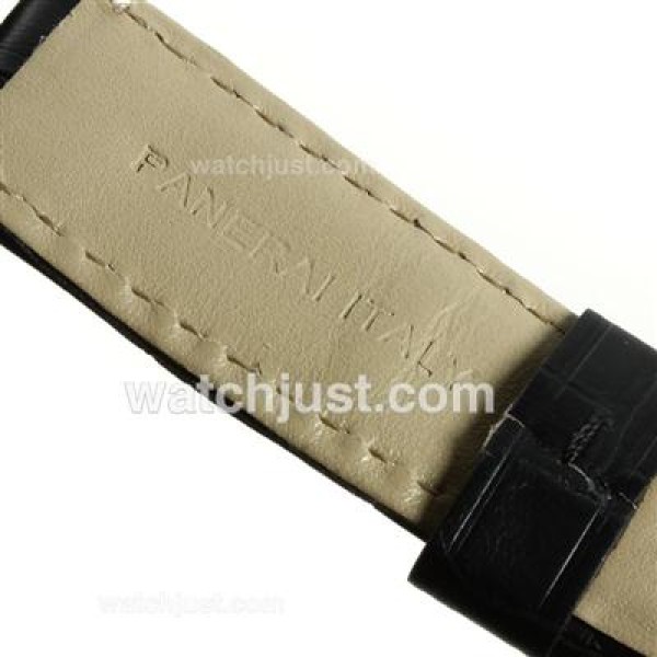 Panerai Radiomir 8 Days Automatic PVD Case with Black Dial-Leather Strap