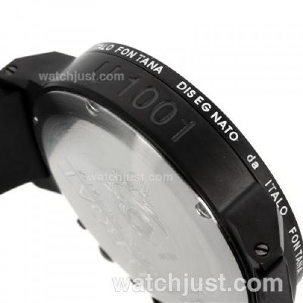 U-Boat Italo Fontana Working Chronograph PVD Case with Black Dial-Yellow Markers