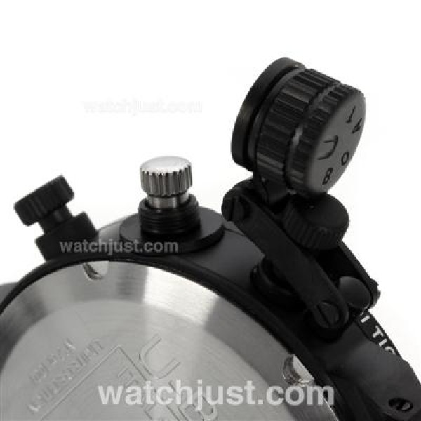 U-Boat Italo Fontana Working Chronograph PVD Case with Black Dial-Orange Markers