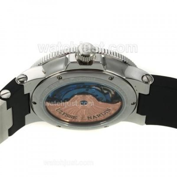 Ulysse Nardin Maxi Marine Automatic Roman Markers with White Dial-Rubber Strap