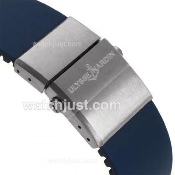 Ulysse Nardin Maxi Marine Automatic Roman Markers with Blue Dial-Rubber Strap
