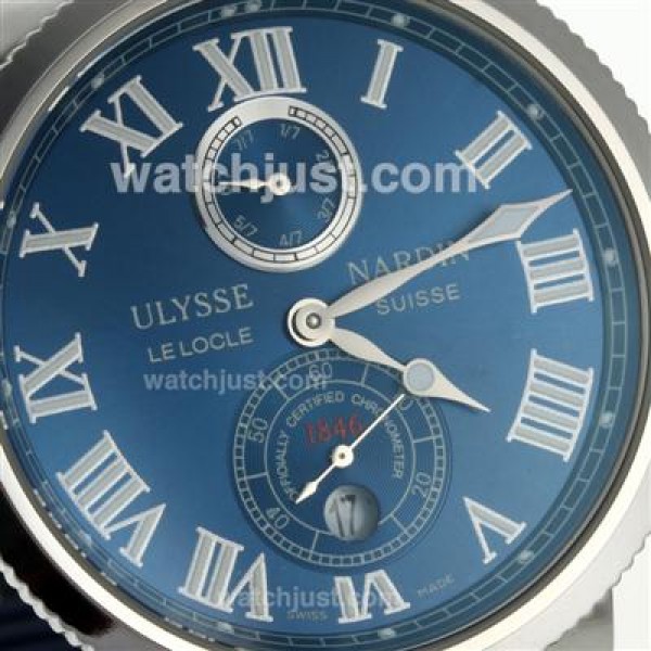 Ulysse Nardin Maxi Marine Automatic Roman Markers with Blue Dial-Rubber Strap