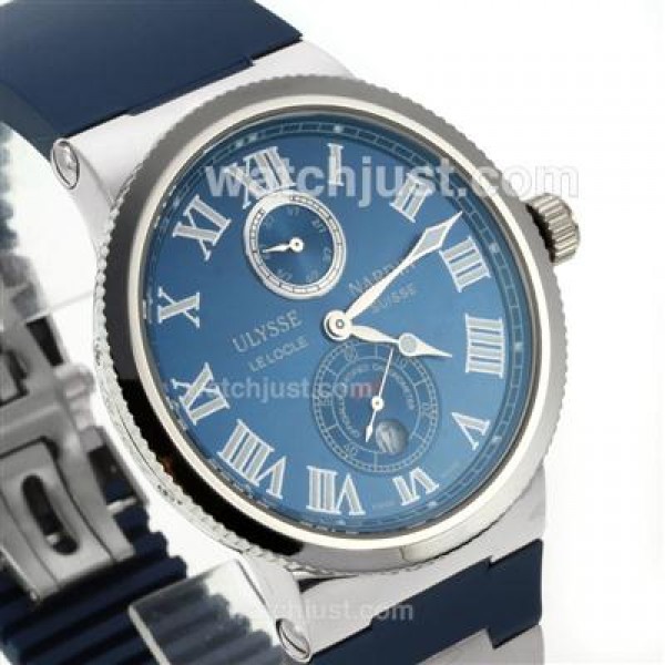 Ulysse Nardin Maxi Marine Automatic Roman Markers with Blue Dial-Rubber Strap